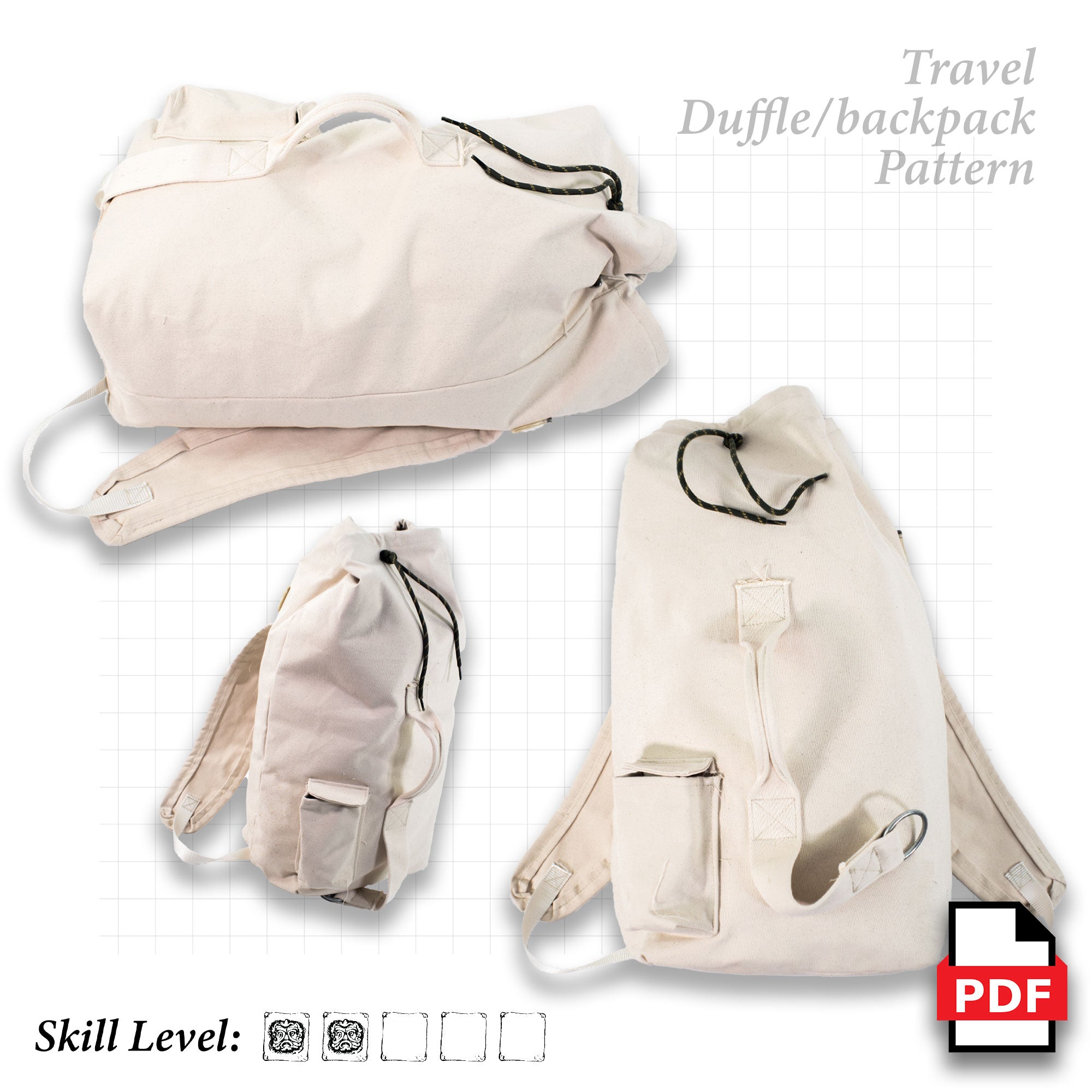 Duffle Bag/Backpack - Sewing Pattern