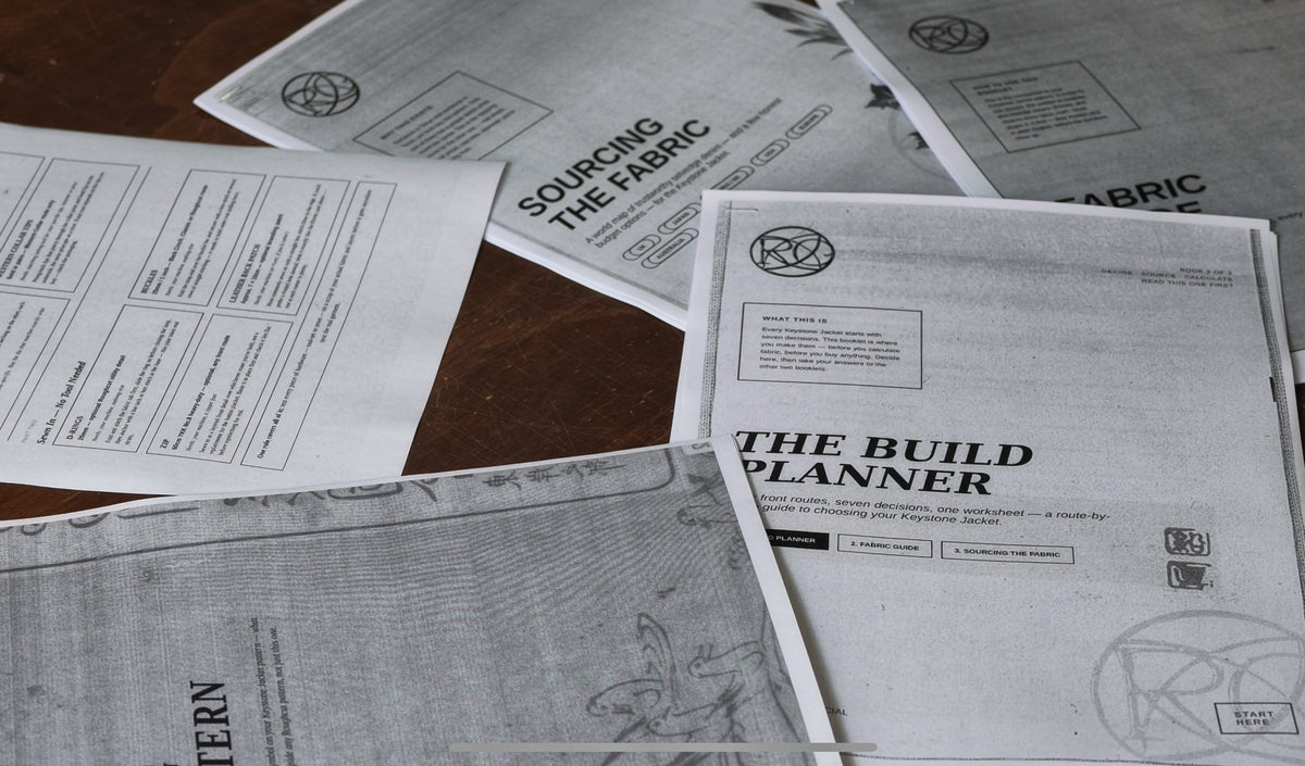 The Keystone Jacket booklets fanned out on a table