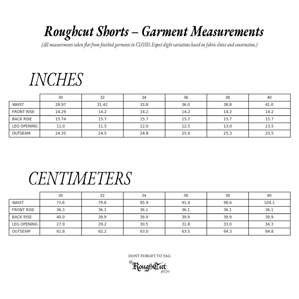 The Roughcut Shorts — Sewing Pattern