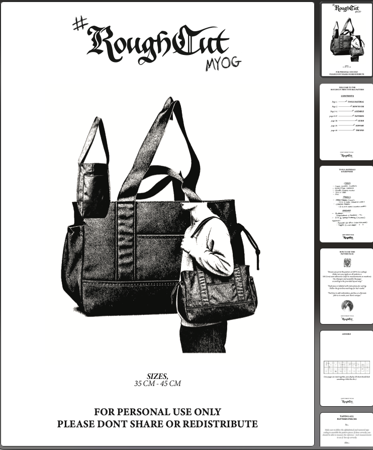 Industrial Tote Bag - Sewing Pattern