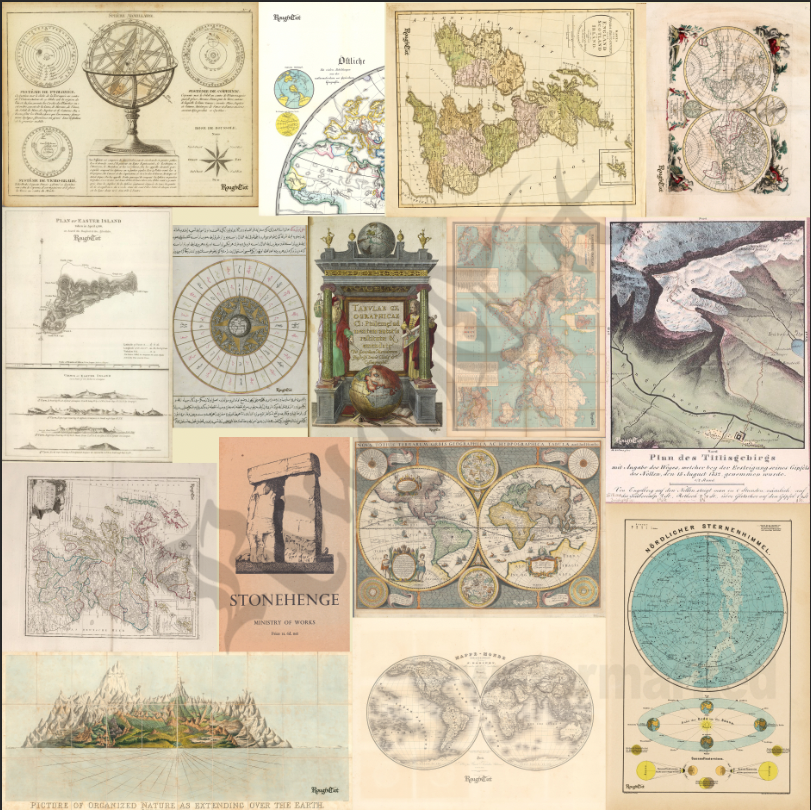 Atlas Fragments Patch Sheet — 25” Organic Cotton Panel