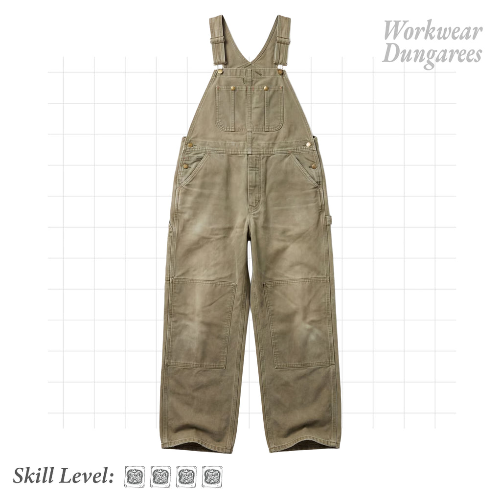 The Service Dungarees — Workwear Dungarees Sewing Pattern