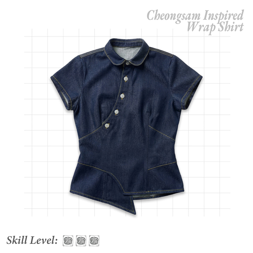 KIRI Wrap Shirt — Cheongsam-Inspired Sewing Pattern
