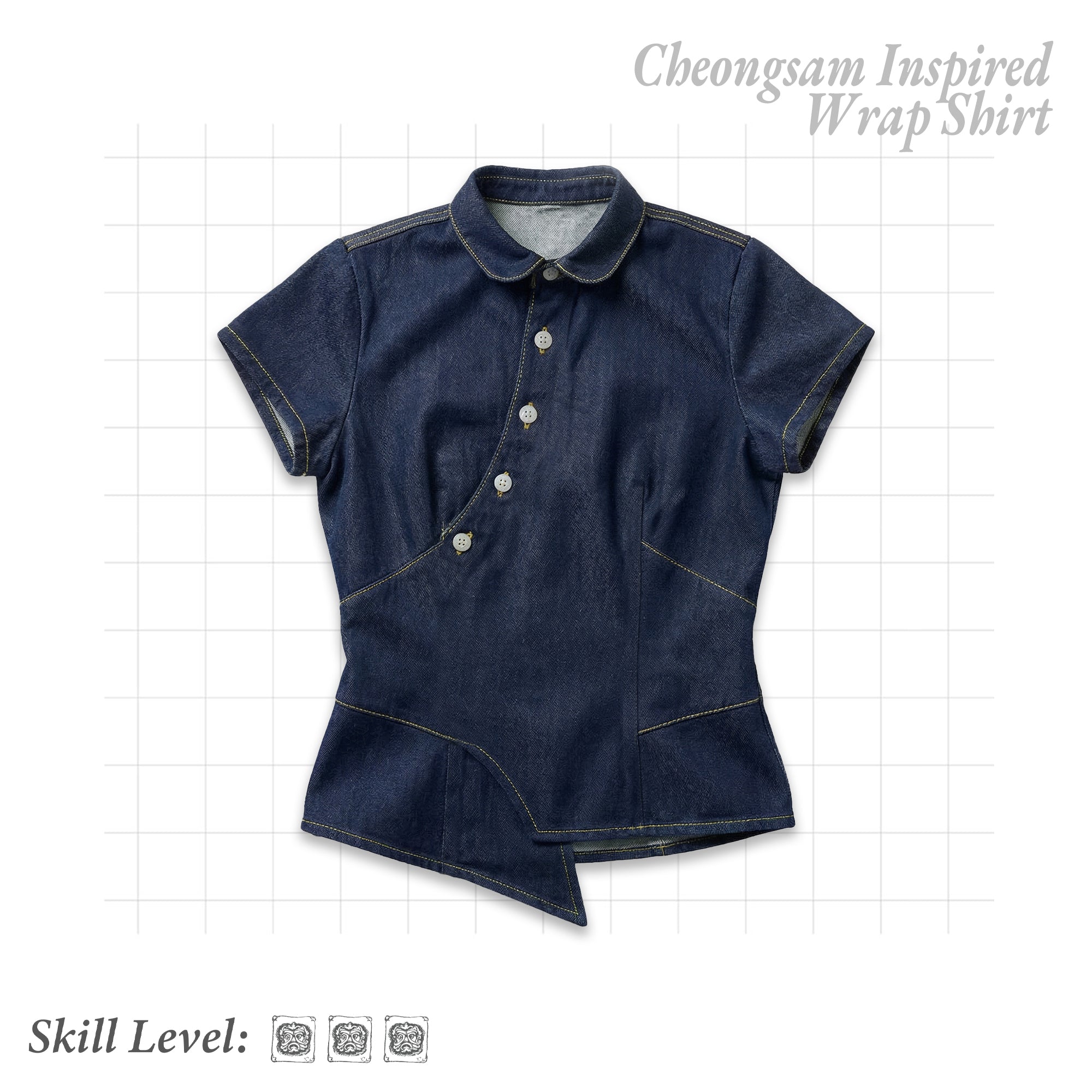 KIRI Wrap Shirt — Cheongsam-Inspired Sewing Pattern