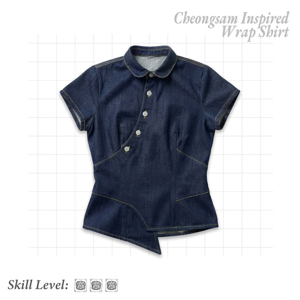 KIRI Wrap Shirt — Cheongsam-Inspired Sewing Pattern