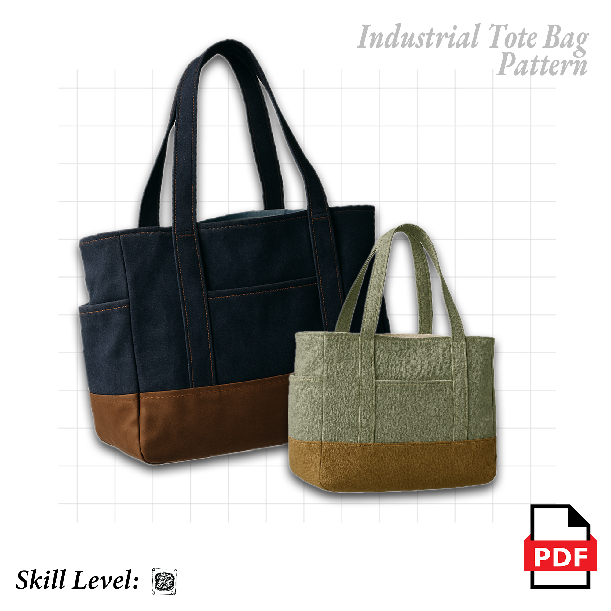 Industrial Tote Bag - Sewing Pattern